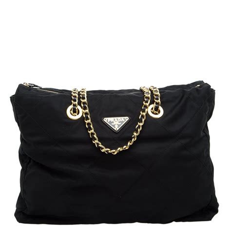 prada nylon chain tote bag|borsa prada a tracolla.